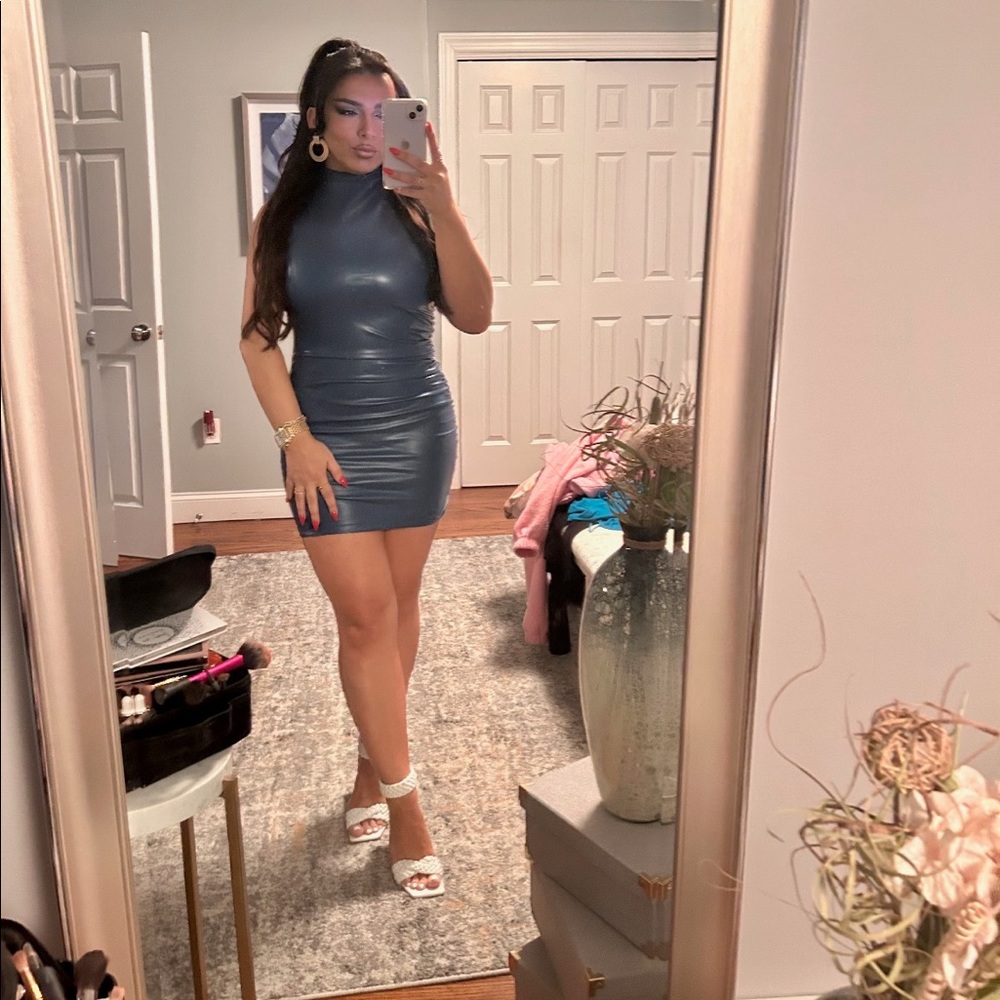 Blue mini dress